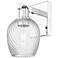 Arcadia Salina 11"H Chrome Sconce w/ Clear Spiral Fluted Shade