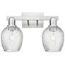 Arcadia Salina 17"W 2 Light Brushed Nickel Bath Light w/ Fluted Shade