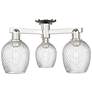 Arcadia Salina 23"W 3 Light Polished Nickel Semi-Flush w/ Fluted Shade