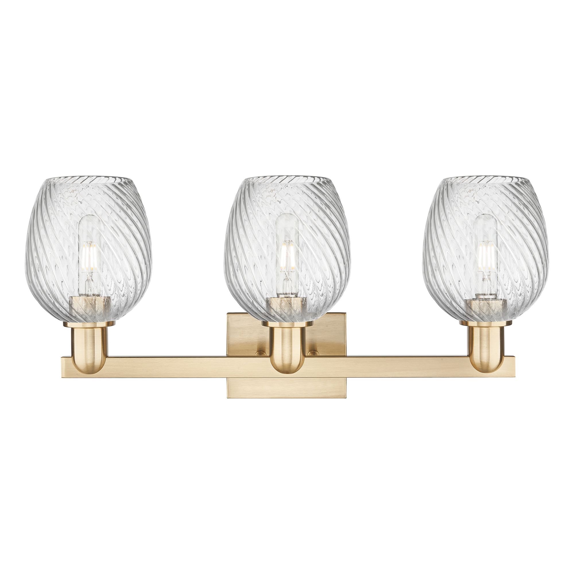 Image 2 Arcadia Salina 25"W 3 Light Bronze Bath Light w/ Fluted Shade more views