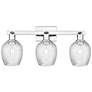 1_Arcadia Salina 25"W 3 Light Chrome Bath Light w/ Fluted Shade