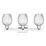 2_Arcadia Salina 25"W 3 Light Chrome Bath Light w/ Fluted Shade more views