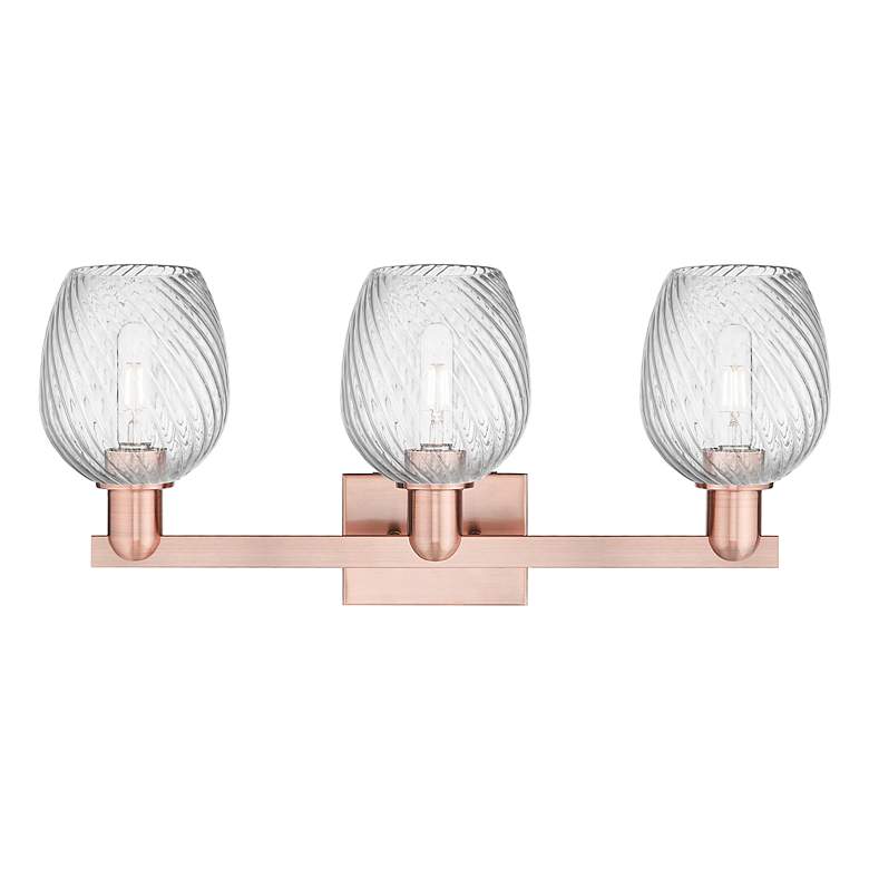 Image 2 Arcadia Salina 25"W 3 Light Copper Bath Light w/ Fluted Shade more views
