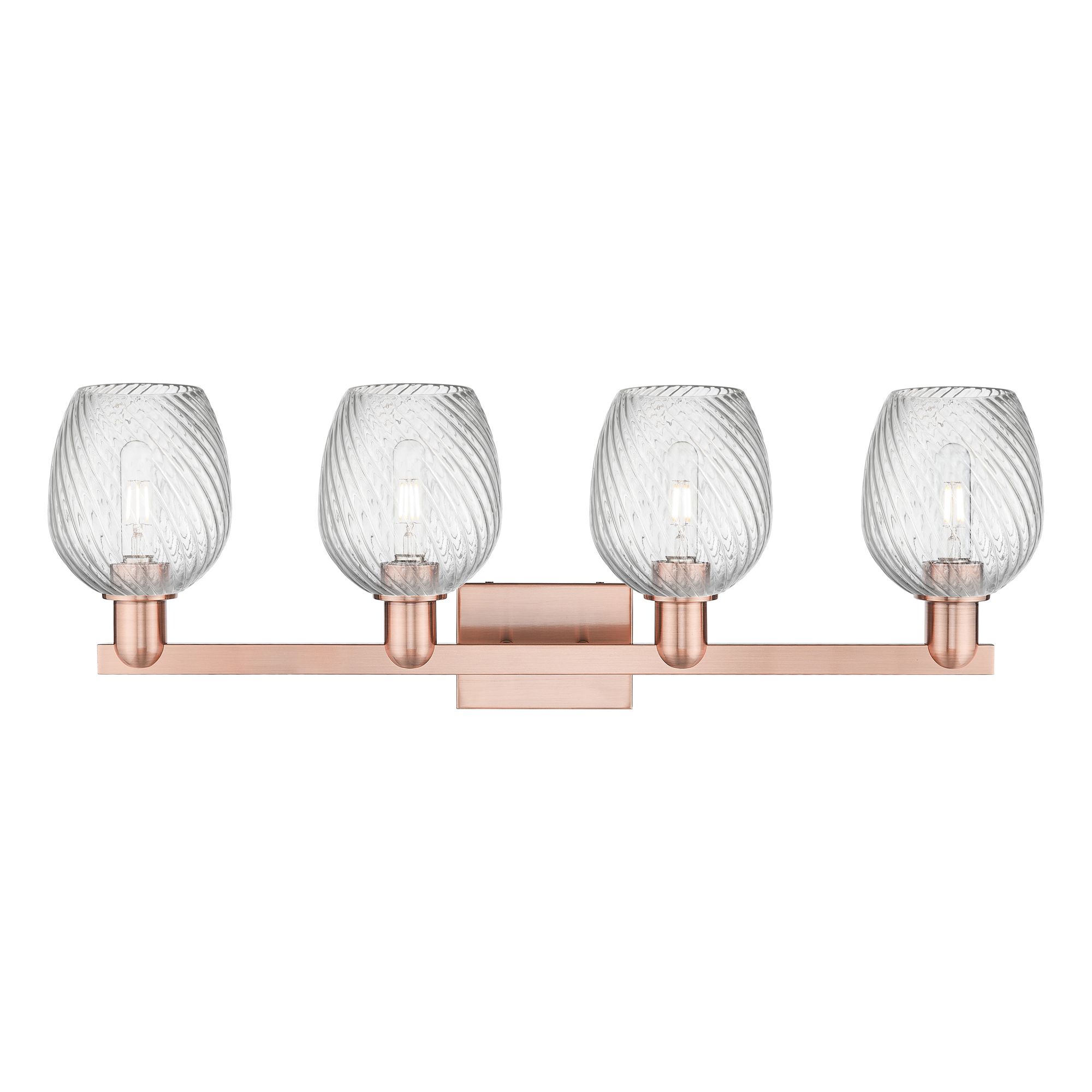 Image 2 Arcadia Salina 33"W 4 Light Copper Bath Light w/ Fluted Shade more views