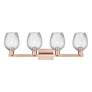 2_Arcadia Salina 33"W 4 Light Copper Bath Light w/ Fluted Shade more views