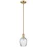 Arcadia Salina 6"W Bronze Stem Pendant w/ Clear Spiral Fluted Shade