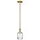 Arcadia Salina 6"W Bronze Stem Pendant w/ Clear Spiral Fluted Shade