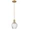 Arcadia Salina 6"W Brushed Brass Cord Pendant w/ Fluted Shade