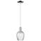 Arcadia Salina 6"W Chrome Cord Pendant w/ Clear Spiral Fluted Shade