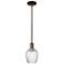 Arcadia Salina 6"W Oiled Bronze Stem Pendant w/ Fluted Shade