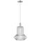 Arcadia Springwater 12"W Brushed Nickel Cord Pendant w/ Fluted Shade