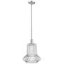 1_Arcadia Springwater 12"W Brushed Nickel Stem Pendant w/ Fluted Shade