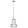Arcadia Springwater 12"W Brushed Nickel Stem Pendant w/ Fluted Shade