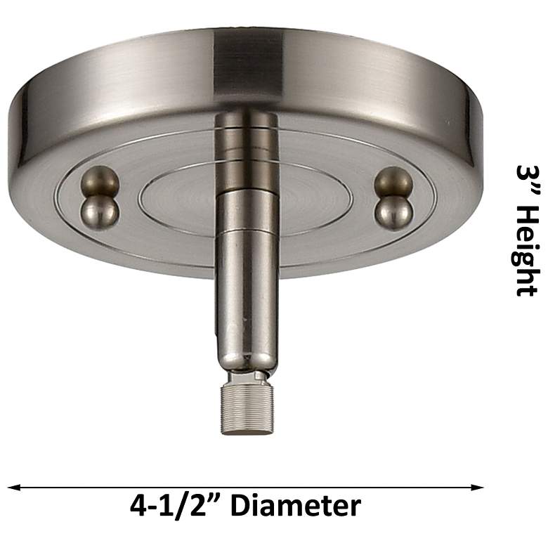 Image 2 Arcadia Springwater 12"W Brushed Nickel Stem Pendant w/ Fluted Shade more views