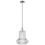 1_Arcadia Springwater 12"W Polished Nickel Stem Pendant w/ Fluted Shade