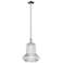 Arcadia Springwater 12"W Polished Nickel Stem Pendant w/ Fluted Shade