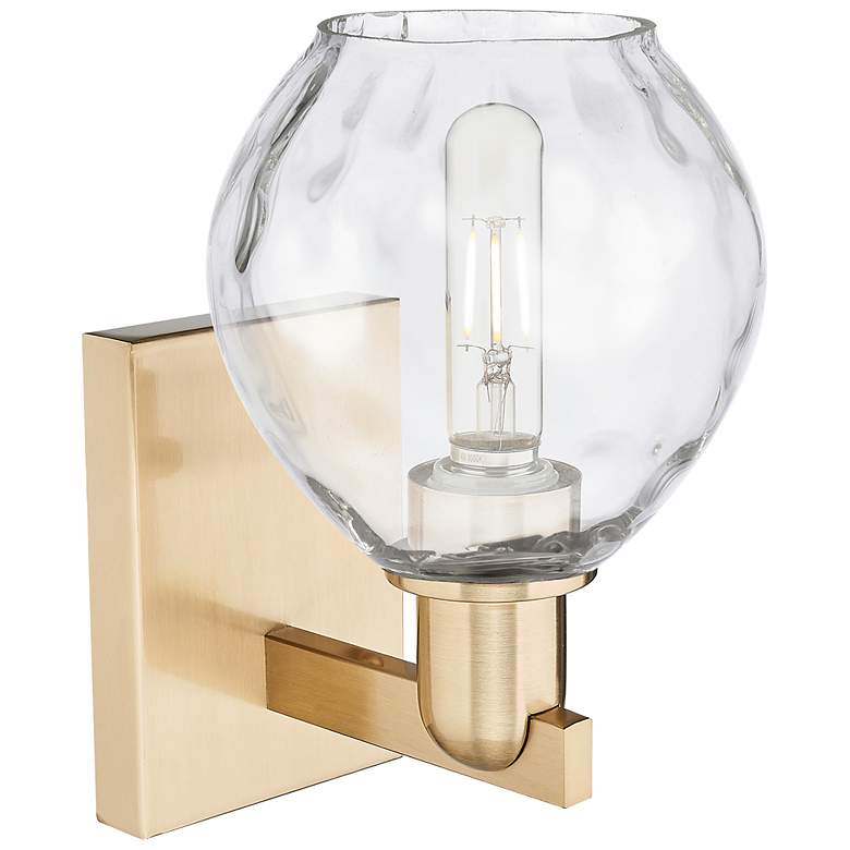 Image 2 Arcadia Waverly 10" High Champagne Bronze Sconce With Clear Shade more views