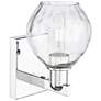 2_Arcadia Waverly 10" High Polished Chrome Sconce With Clear Shade more views