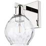 1_Arcadia Waverly 10" High Polished Nickel Sconce With Clear Shade
