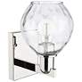 2_Arcadia Waverly 10" High Polished Nickel Sconce With Clear Shade more views