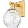 1_Arcadia Waverly 10" High Satin Gold Sconce With Clear Shade