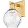Arcadia Waverly 10" High Satin Gold Sconce With Clear Shade