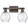 1_Arcadia Waverly 17"W 2 Light Oiled Bronze Vanity Light w/ Clear Shade