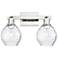 Arcadia Waverly 17"W 2 Light Polished Nickel Bath Light w/ Clear Shade