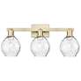 1_Arcadia Waverly 25"W 3 Light Brass Vanity Light With Clear Shade