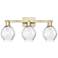 Arcadia Waverly 25"W 3 Light Brass Vanity Light With Clear Shade