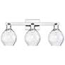 1_Arcadia Waverly 25"W 3 Light Chrome Vanity Light w/ Clear Shade