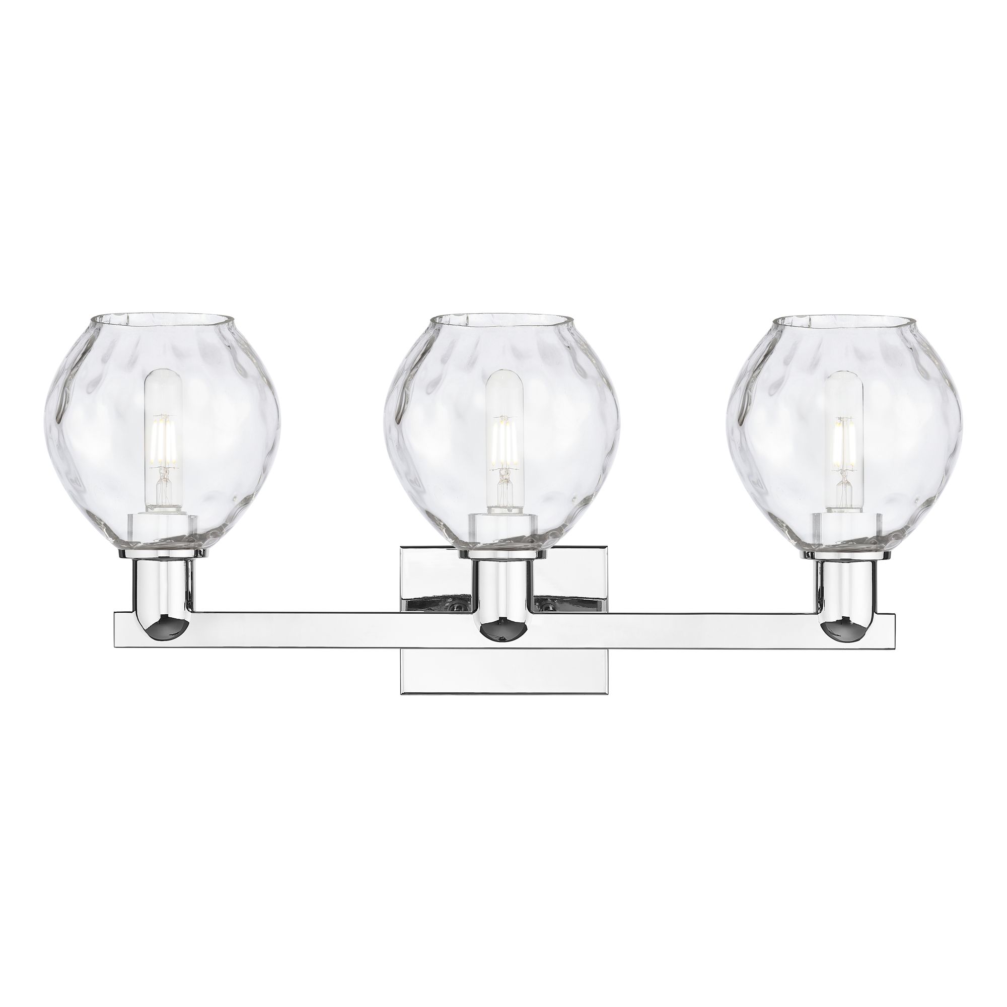 Image 2 Arcadia Waverly 25"W 3 Light Chrome Vanity Light w/ Clear Shade more views