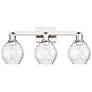 1_Arcadia Waverly 25"W 3 Light Polished Nickel Bath Light w/ Clear Shade
