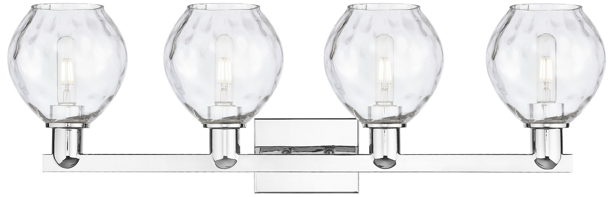 Image 2 Arcadia Waverly 33"W 4 Light Chrome Vanity Light w/ Clear Shade more views