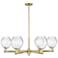 Arcadia Waverly 36"W 6 Light Brass Stem Hung Chandelier w/ Clear Shade