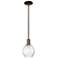 Arcadia Waverly 6"W Oiled Bronze Stem Hung Mini Pendant w/ Clear Shade