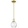 Arcadia Waverly 6"W Satin Gold Stem Hung Mini Pendant With Clear Shade