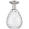 Arcadia Waverly 8"W Brushed Nickel Semi.Flush Mount With Clear Shade