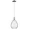 Arcadia Waverly 8"W Chrome Cord Hung Mini Pendant w/ Clear Shade
