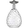 Arcadia Waverly 8"W Polished Nickel Semi.Flush Mount With Clear Shade