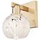 Arcadia White Mouchette 10" High Champagne Bronze Sconce With