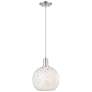 Arcadia White Mouchette 10"W Brushed Nickel Cord Hung Mini Pendant
