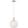 Arcadia White Mouchette 10"W Brushed Nickel Cord Hung Mini Pendant