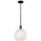 Arcadia White Mouchette 10"W Oil Rubbed Bronze Stem Hung Mini Pendant