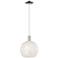 Arcadia White Mouchette 10"W Polished Chrome Cord Hung Mini Pendant
