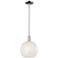 Arcadia White Mouchette 10"W Polished Chrome Stem Hung Mini Pendant