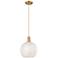 Arcadia White Mouchette 10" Wide Brushed Brass Cord Hung Mini Pendant
