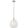 Arcadia White Mouchette 12"W Brushed Nickel Stem Hung Mini Pendant