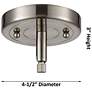 2_Arcadia White Mouchette 12"W Brushed Nickel Stem Hung Mini Pendant more views