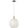 Arcadia White Mouchette 12"W Polished Chrome Cord Hung Mini Pendant